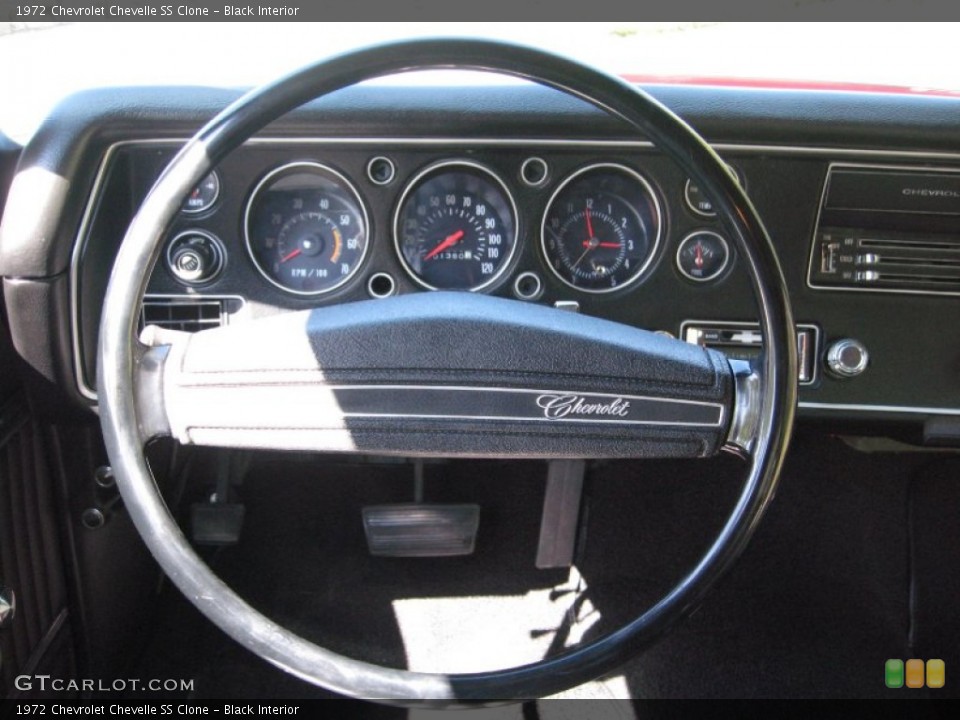 Black Interior Steering Wheel for the 1972 Chevrolet Chevelle SS Clone #57214863