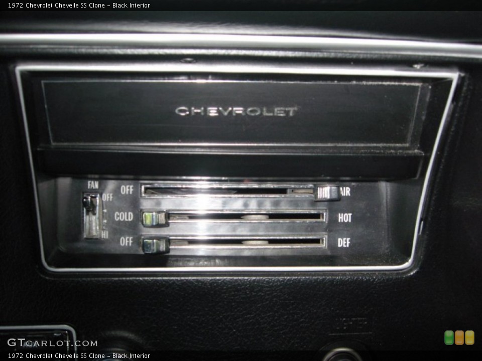 Black Interior Controls for the 1972 Chevrolet Chevelle SS Clone #57214905