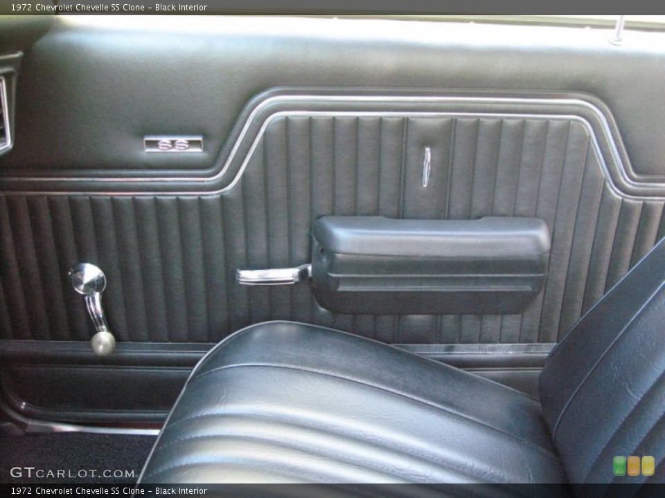 Black Interior Door Panel for the 1972 Chevrolet Chevelle SS Clone #57214908