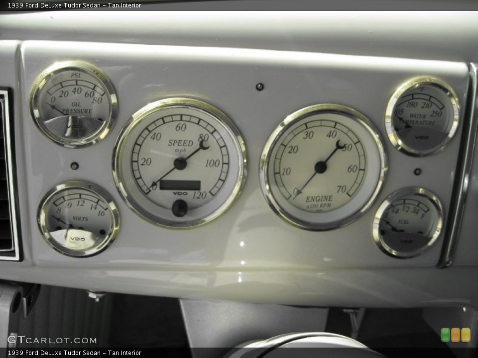 Tan Interior Gauges for the 1939 Ford DeLuxe Tudor Sedan #57215056