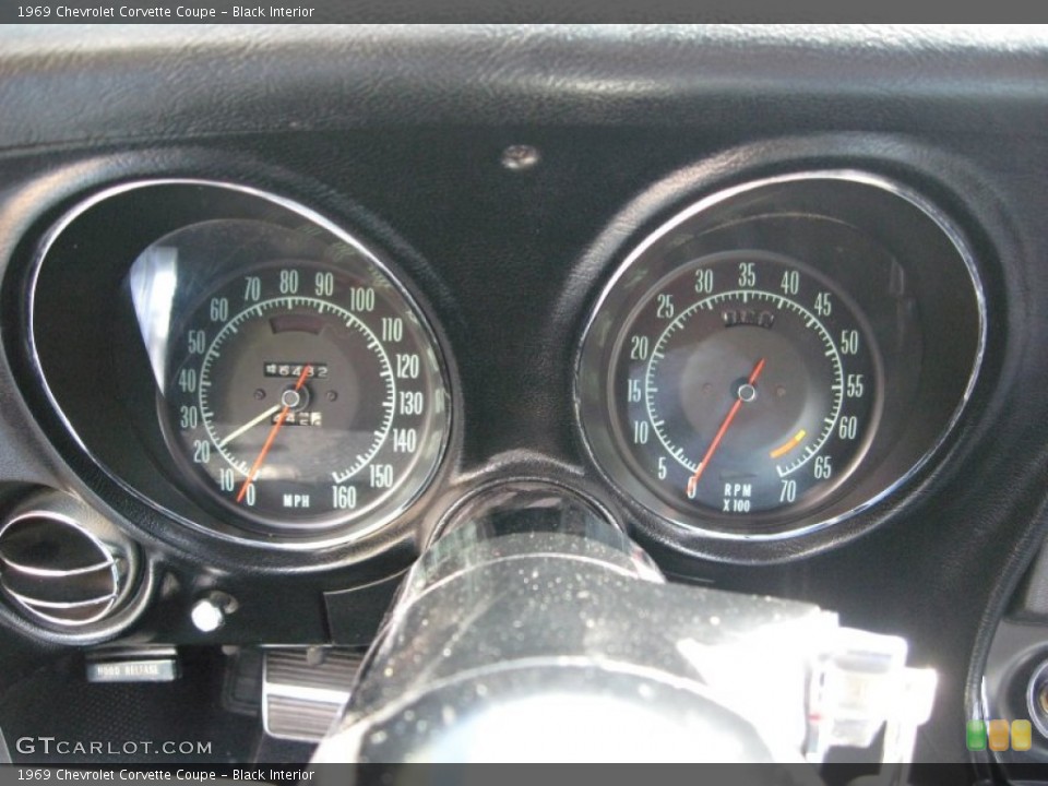 Black Interior Gauges for the 1969 Chevrolet Corvette Coupe #57215209