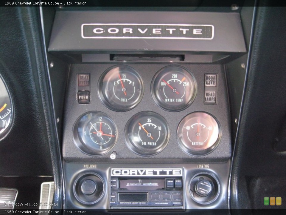 Black Interior Gauges for the 1969 Chevrolet Corvette Coupe #57215224