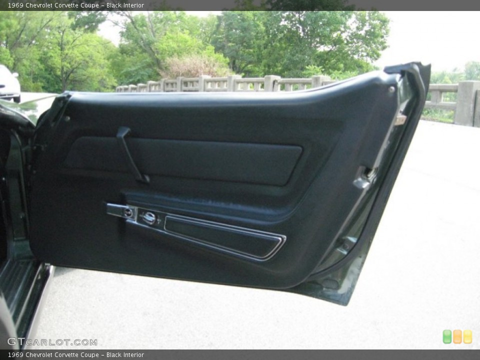 Black Interior Door Panel for the 1969 Chevrolet Corvette Coupe #57215236