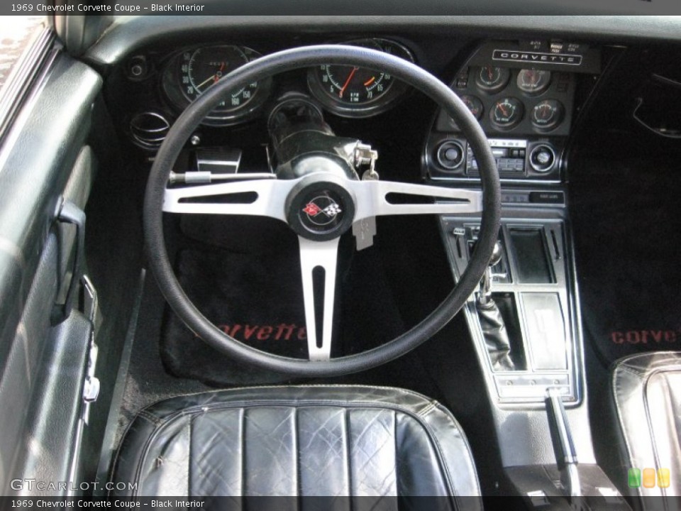 Black Interior Steering Wheel for the 1969 Chevrolet Corvette Coupe #57215245