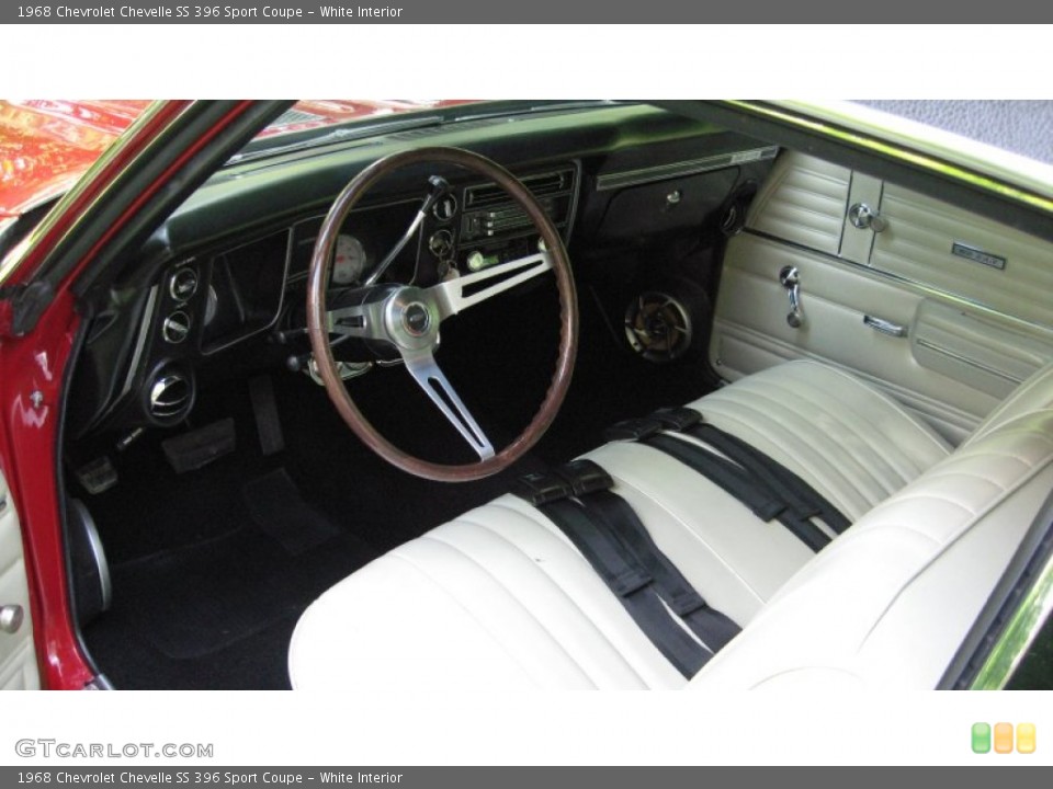 White Interior Prime Interior for the 1968 Chevrolet Chevelle SS 396 Sport Coupe #57215377