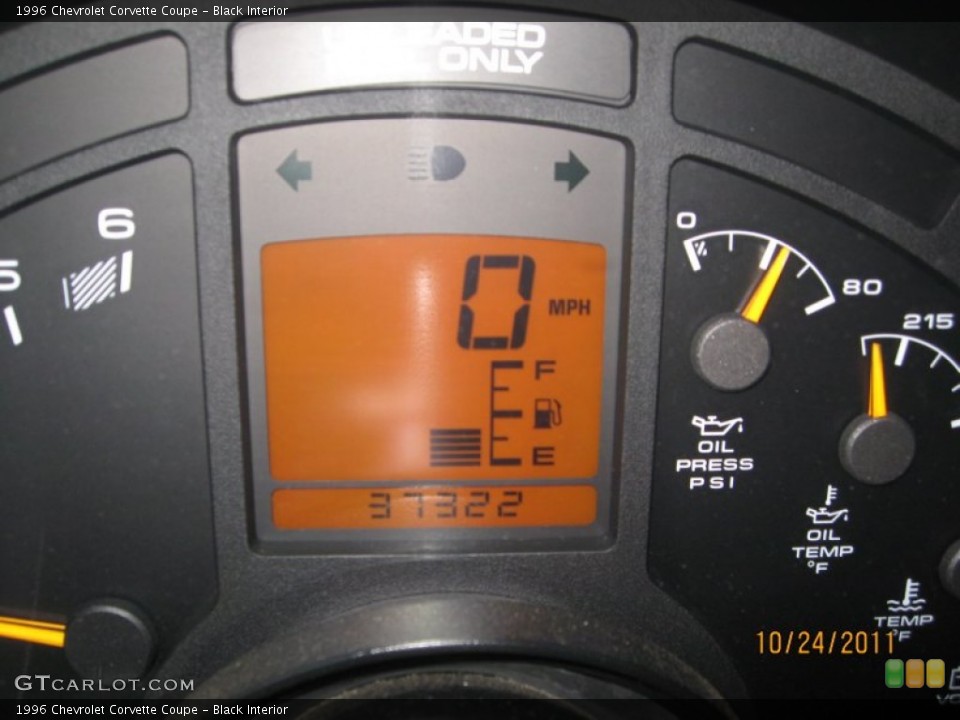 Black Interior Gauges for the 1996 Chevrolet Corvette Coupe #57215471