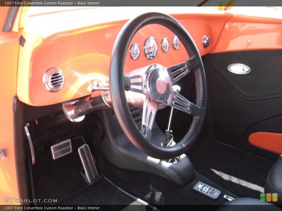 Black Interior Steering Wheel for the 1937 Ford Convertible Custom Roadster #57215610