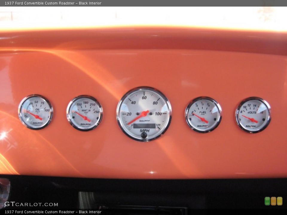 Black Interior Gauges for the 1937 Ford Convertible Custom Roadster #57215675