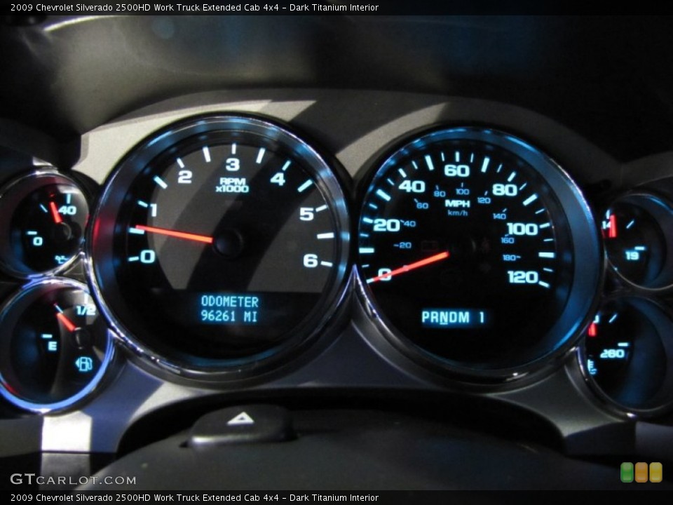 Dark Titanium Interior Gauges for the 2009 Chevrolet Silverado 2500HD Work Truck Extended Cab 4x4 #57220791