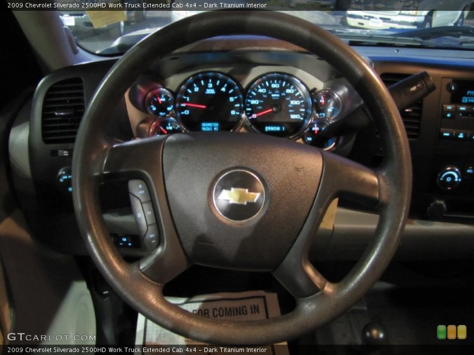 Dark Titanium Interior Steering Wheel for the 2009 Chevrolet Silverado 2500HD Work Truck Extended Cab 4x4 #57220804