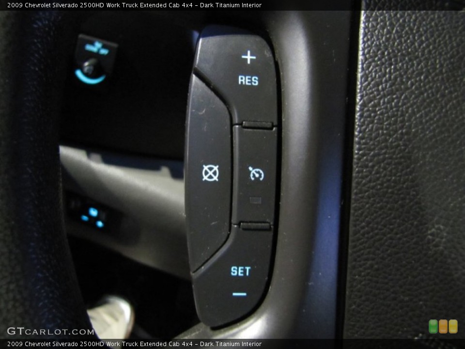 Dark Titanium Interior Controls for the 2009 Chevrolet Silverado 2500HD Work Truck Extended Cab 4x4 #57220817