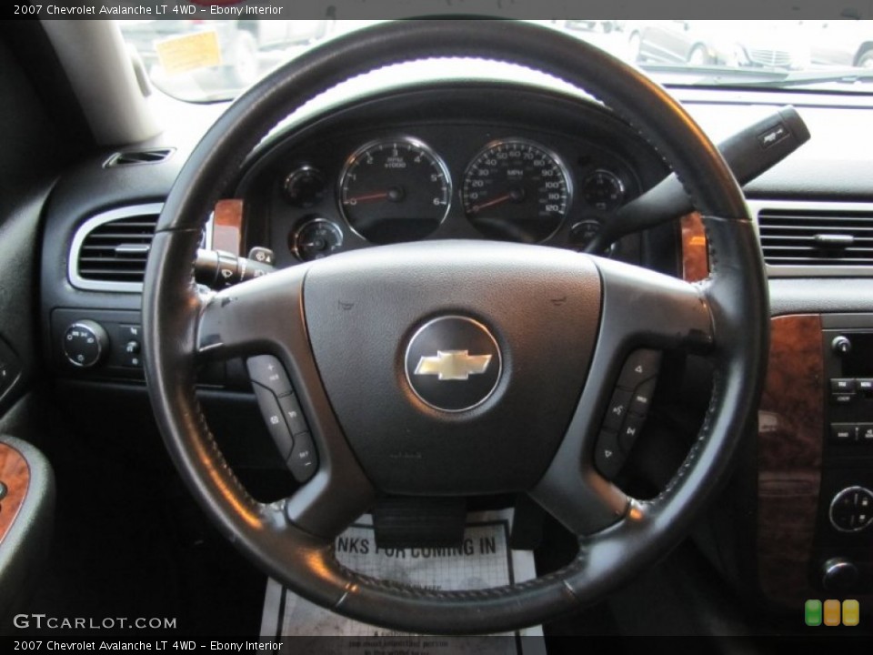 Ebony Interior Steering Wheel for the 2007 Chevrolet Avalanche LT 4WD #57221725