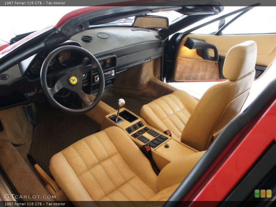 Tan 1987 Ferrari 328 Interiors