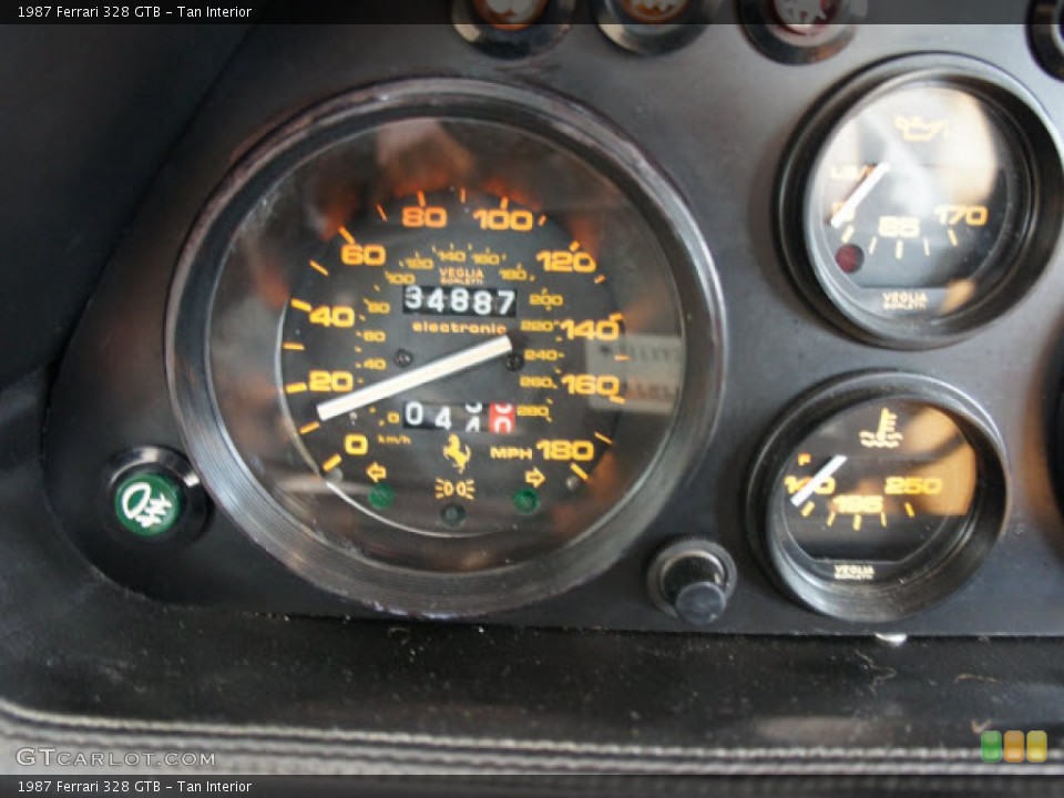 Tan Interior Gauges for the 1987 Ferrari 328 GTB #57223507