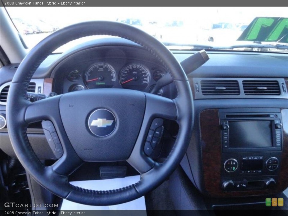 Ebony Interior Steering Wheel for the 2008 Chevrolet Tahoe Hybrid #57225055