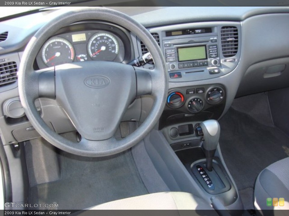 Gray Interior Dashboard for the 2009 Kia Rio LX Sedan #57228522