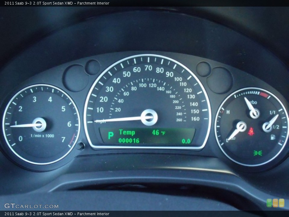 Parchment Interior Gauges for the 2011 Saab 9-3 2.0T Sport Sedan XWD #57231923