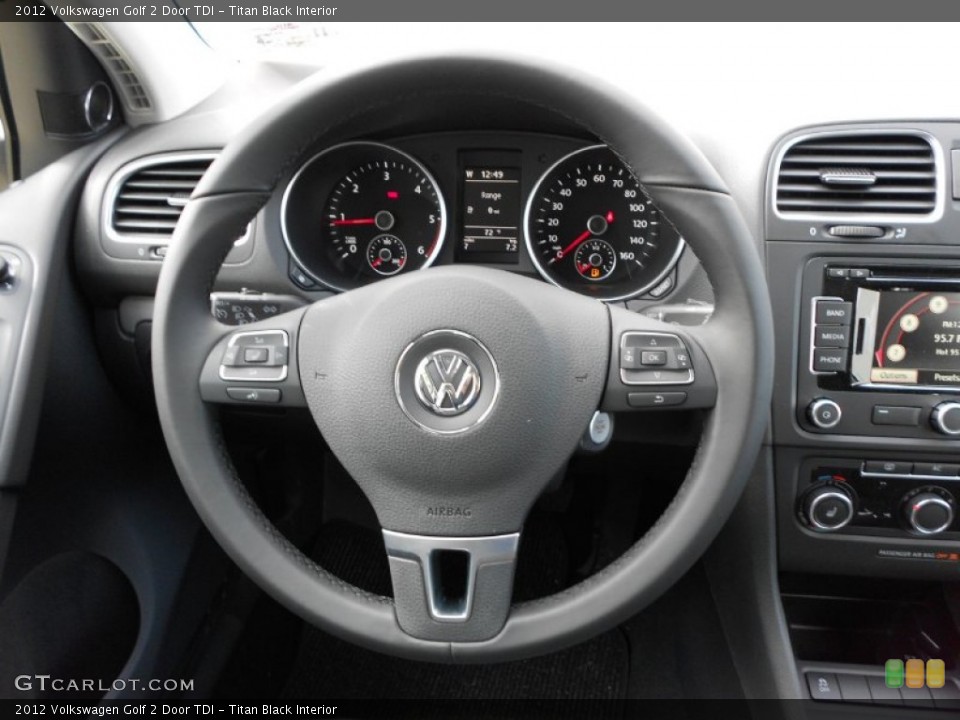 Titan Black Interior Steering Wheel for the 2012 Volkswagen Golf 2 Door TDI #57233270