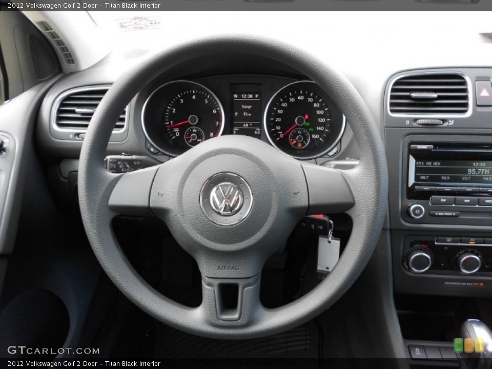 Titan Black Interior Steering Wheel for the 2012 Volkswagen Golf 2 Door #57233501