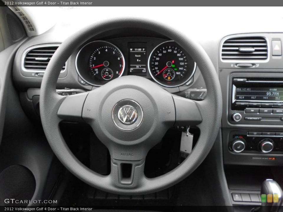 Titan Black Interior Steering Wheel for the 2012 Volkswagen Golf 4 Door #57233690