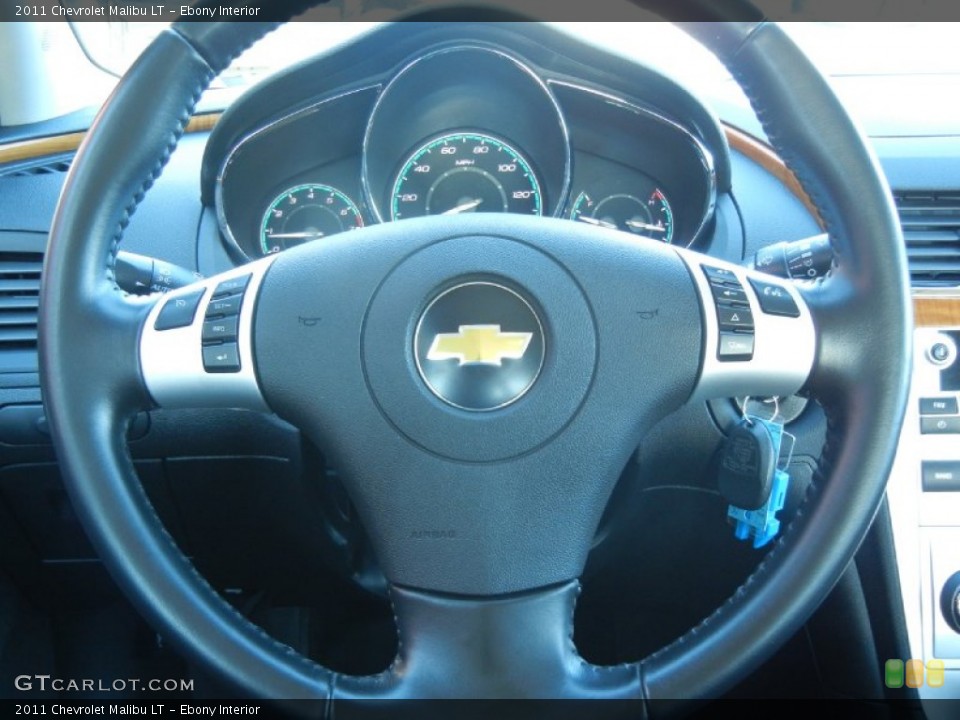 Ebony Interior Steering Wheel for the 2011 Chevrolet Malibu LT #57233771