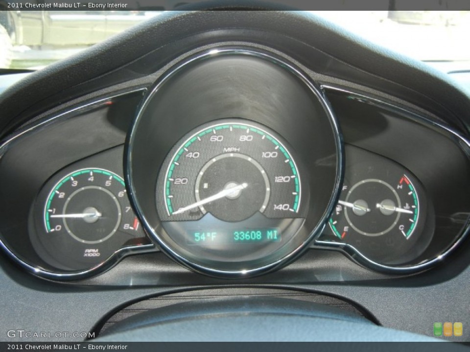 Ebony Interior Gauges for the 2011 Chevrolet Malibu LT #57233781