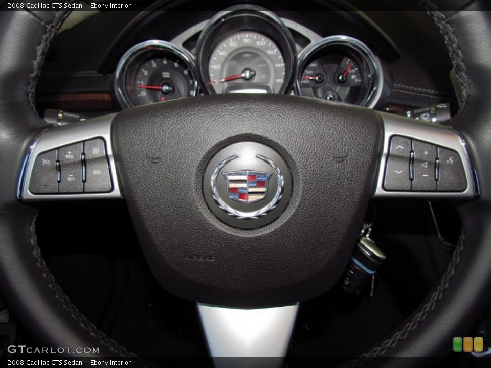Ebony Interior Steering Wheel for the 2008 Cadillac CTS Sedan #57235228
