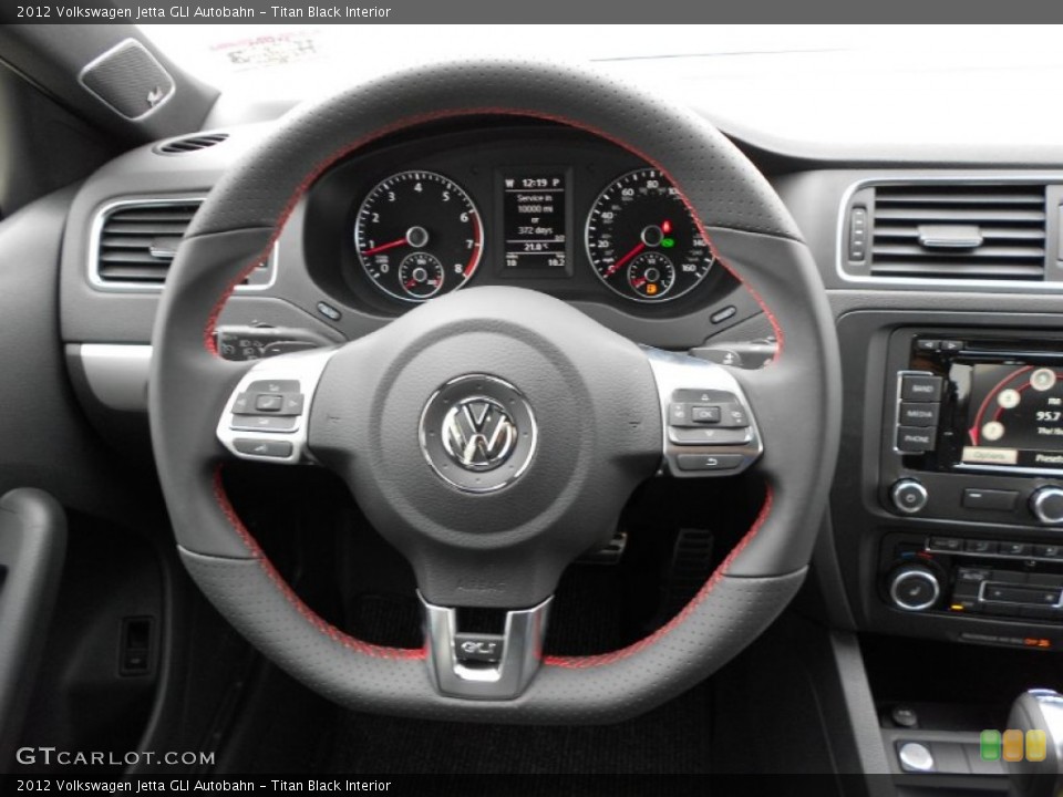 Titan Black Interior Steering Wheel for the 2012 Volkswagen Jetta GLI Autobahn #57235385