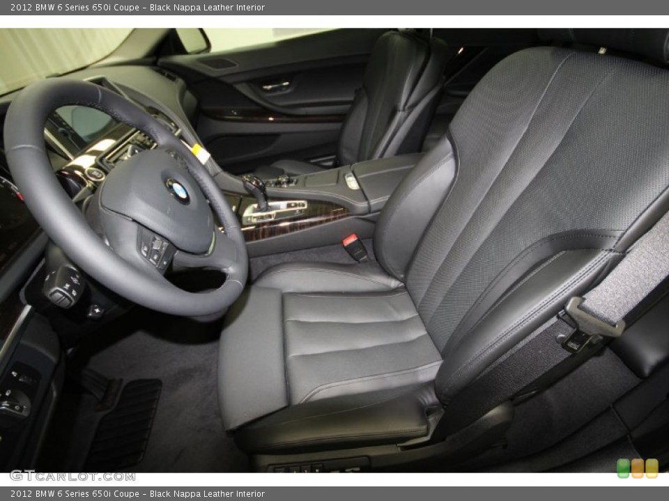 Black Nappa Leather Interior Photo for the 2012 BMW 6 Series 650i Coupe #57243974