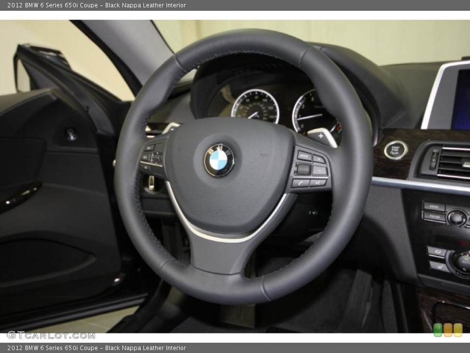 Black Nappa Leather Interior Steering Wheel for the 2012 BMW 6 Series 650i Coupe #57244085
