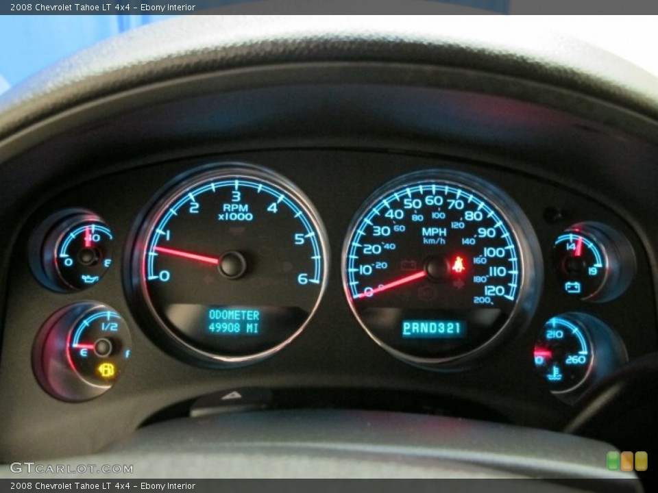 Ebony Interior Gauges for the 2008 Chevrolet Tahoe LT 4x4 #57246699