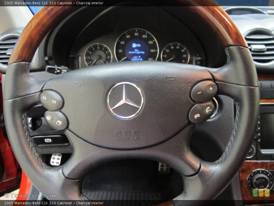 Charcoal Interior Steering Wheel for the 2005 Mercedes-Benz CLK 320 Cabriolet #57247490