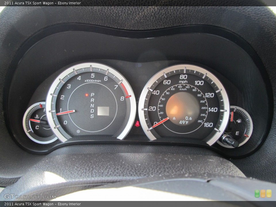 Ebony Interior Gauges for the 2011 Acura TSX Sport Wagon #57248057