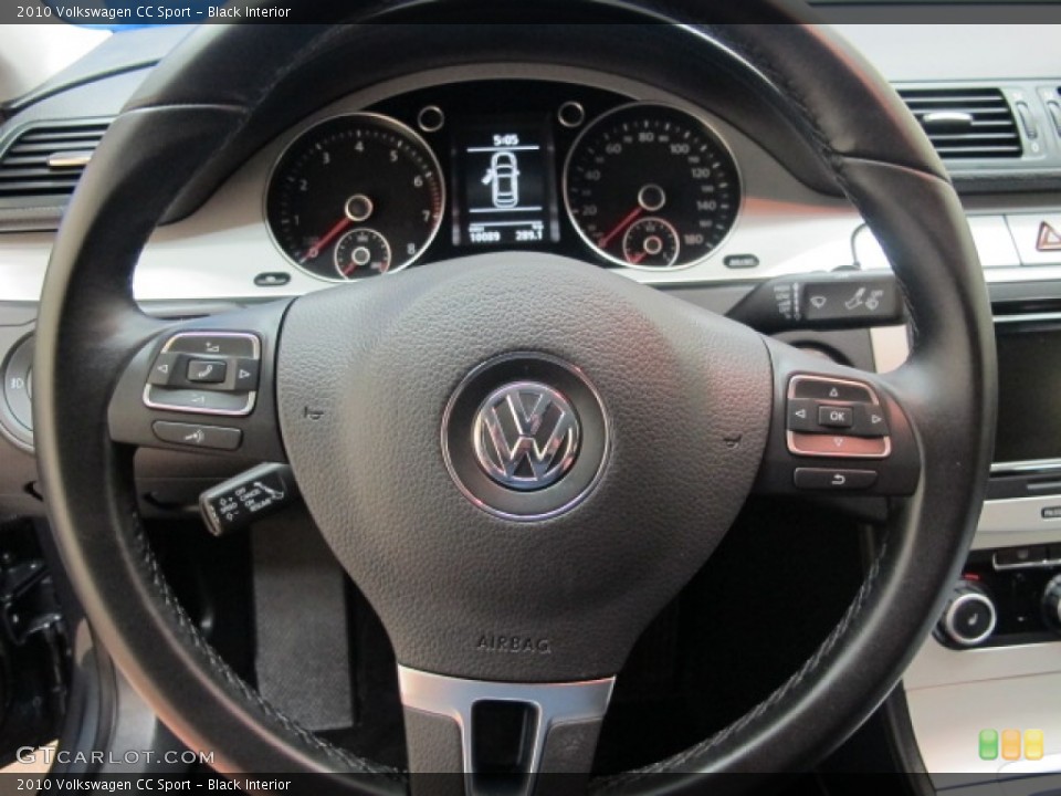 Black Interior Steering Wheel for the 2010 Volkswagen CC Sport #57248189