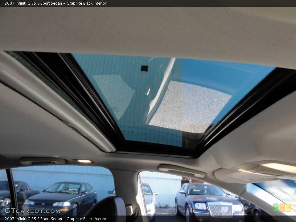 Graphite Black Interior Sunroof for the 2007 Infiniti G 35 S Sport Sedan #57253085
