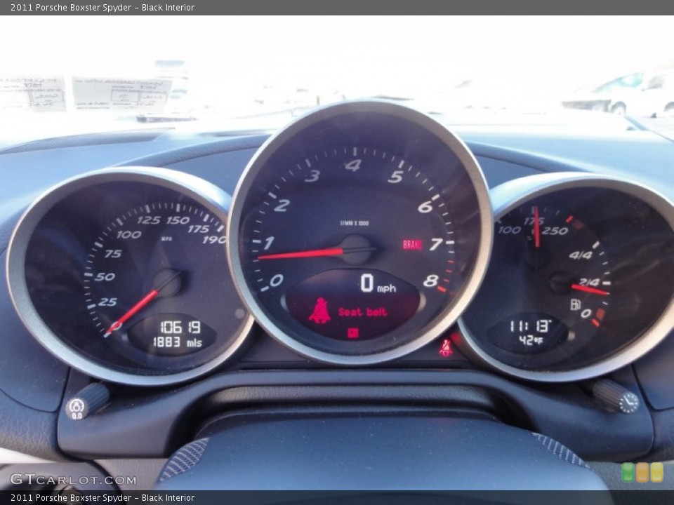 Black Interior Gauges for the 2011 Porsche Boxster Spyder #57254012
