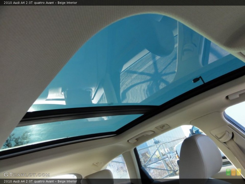 Beige Interior Sunroof for the 2010 Audi A4 2.0T quattro Avant #57254462
