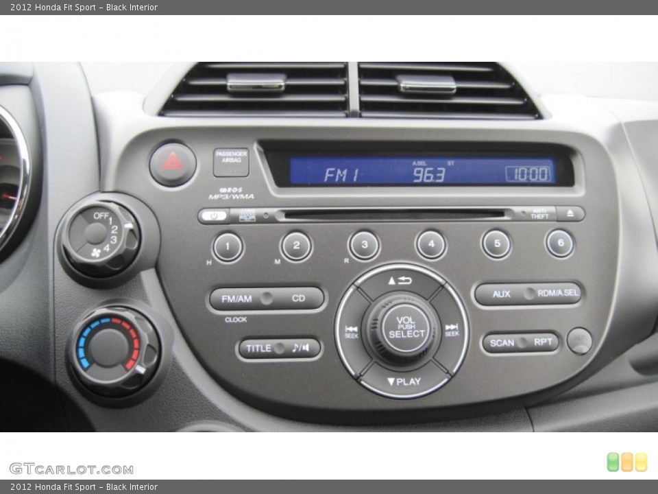 Black Interior Controls for the 2012 Honda Fit Sport #57255239