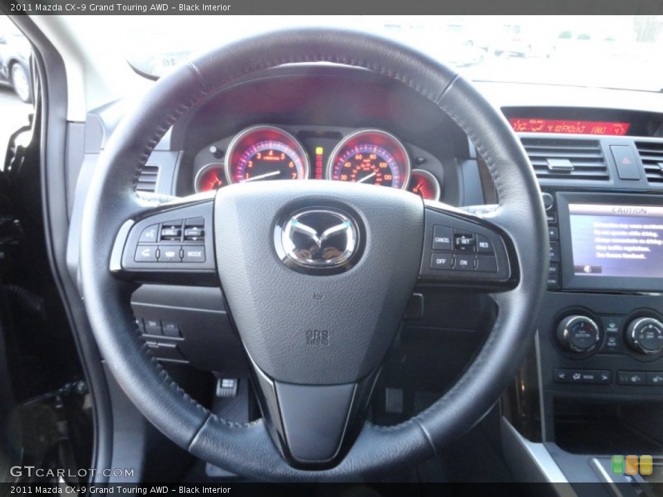 Black Interior Steering Wheel for the 2011 Mazda CX-9 Grand Touring AWD #57262928