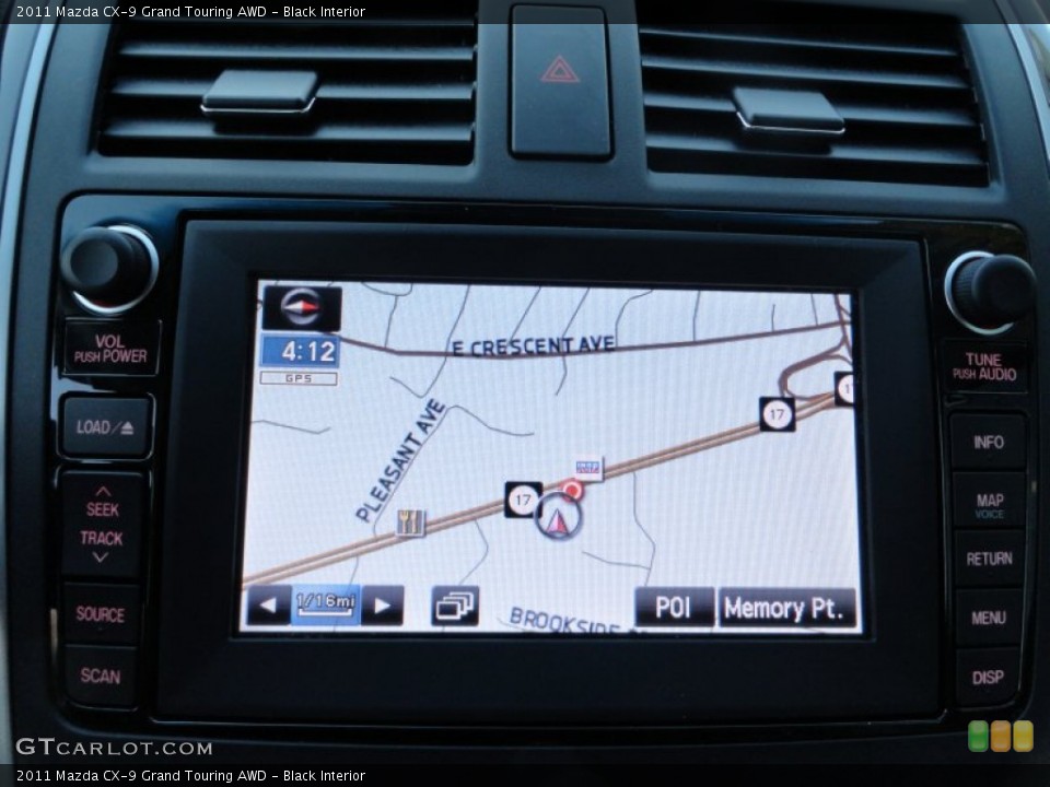 Black Interior Navigation for the 2011 Mazda CX-9 Grand Touring AWD #57262970