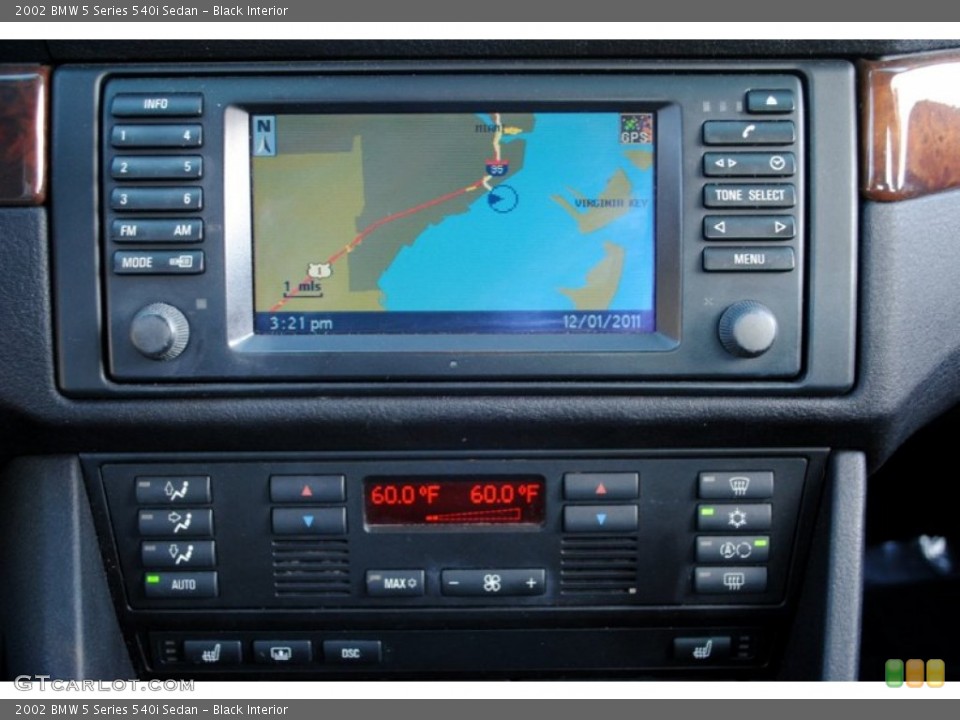 Black Interior Navigation for the 2002 BMW 5 Series 540i Sedan #57266546