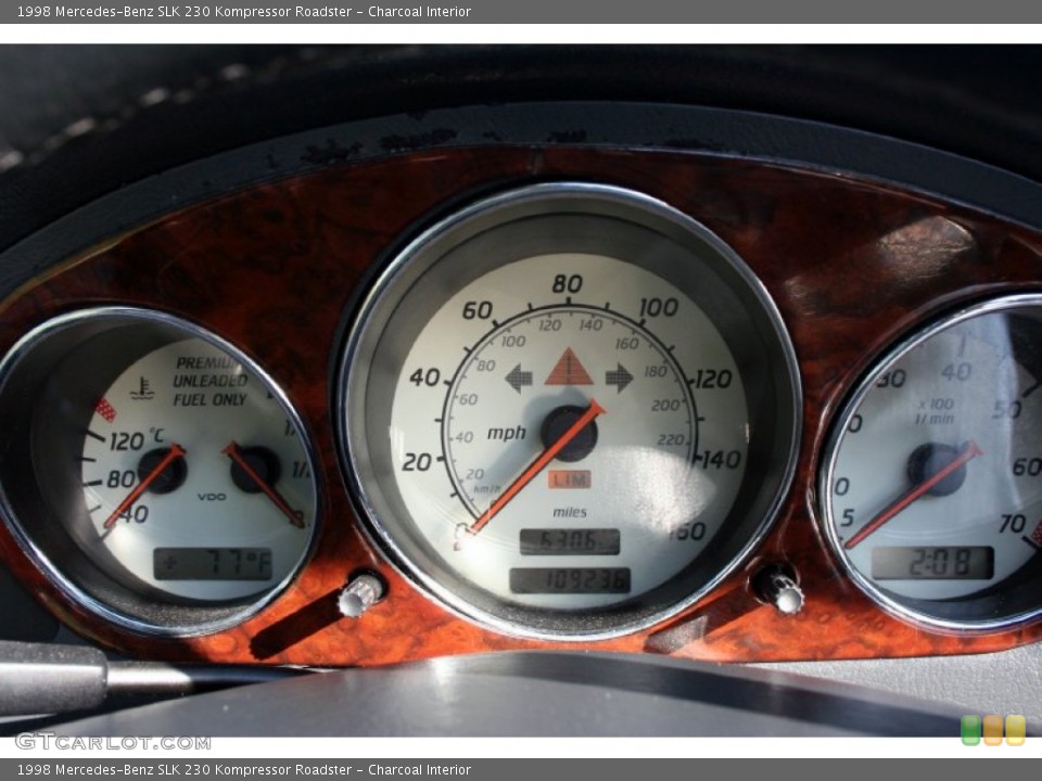Charcoal Interior Gauges for the 1998 Mercedes-Benz SLK 230 Kompressor Roadster #57268223