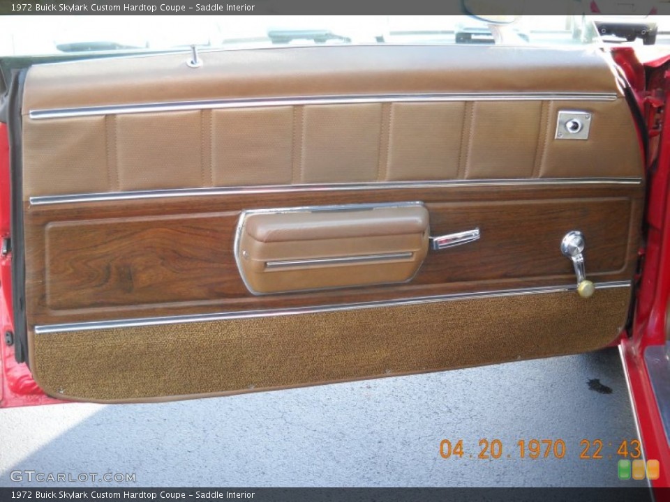 Saddle Interior Door Panel for the 1972 Buick Skylark Custom Hardtop Coupe #57268979