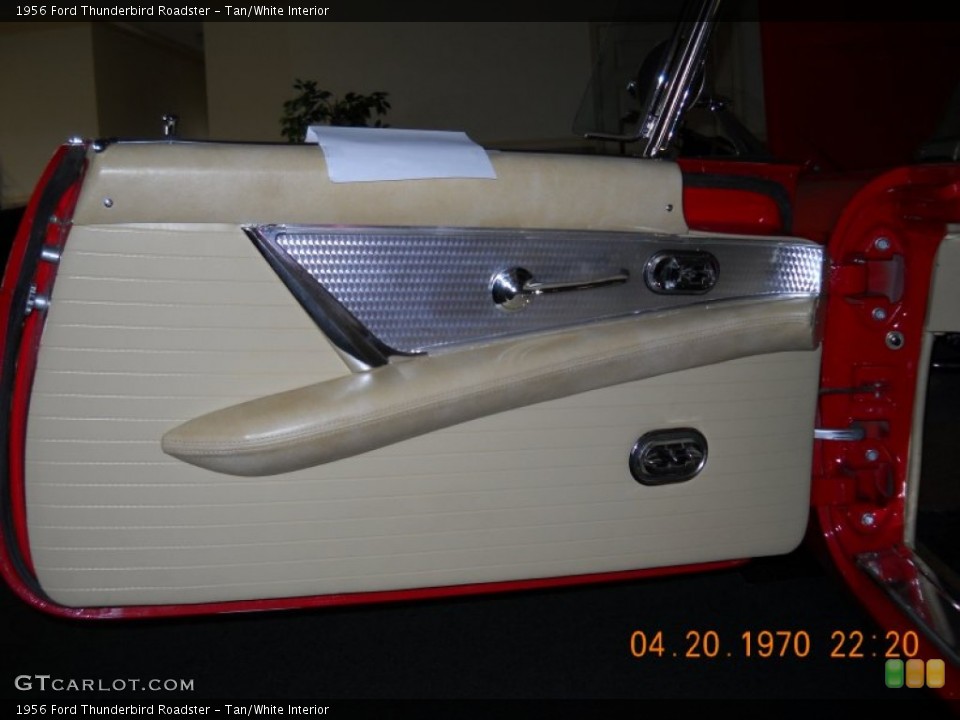 Tan/White Interior Door Panel for the 1956 Ford Thunderbird Roadster #57269223