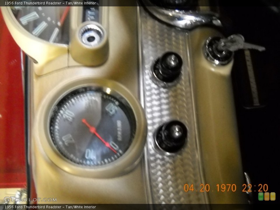 Tan/White Interior Controls for the 1956 Ford Thunderbird Roadster #57269240