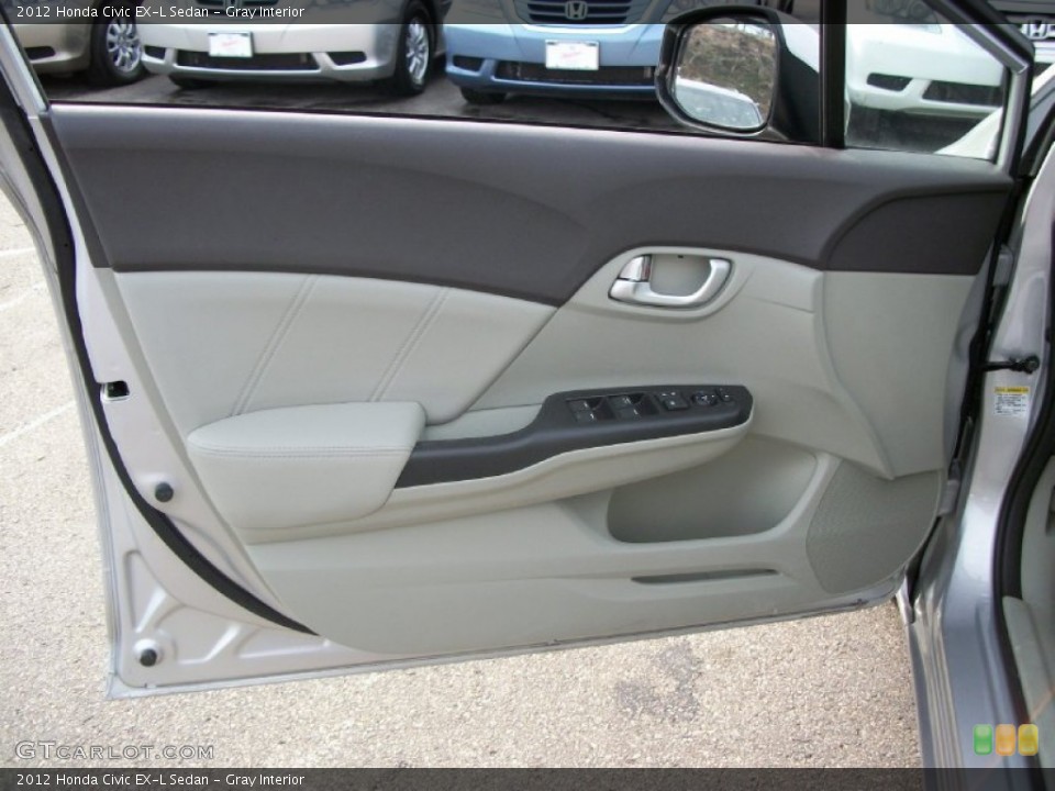 Gray Interior Door Panel for the 2012 Honda Civic EX-L Sedan #57284132