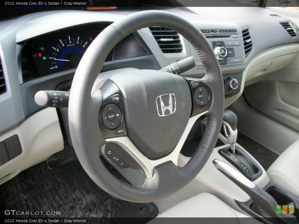 Gray Interior Steering Wheel for the 2012 Honda Civic EX-L Sedan #57284178