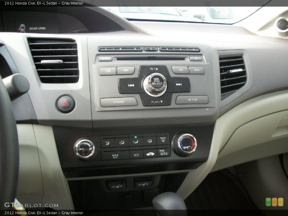 Gray Interior Controls for the 2012 Honda Civic EX-L Sedan #57284187