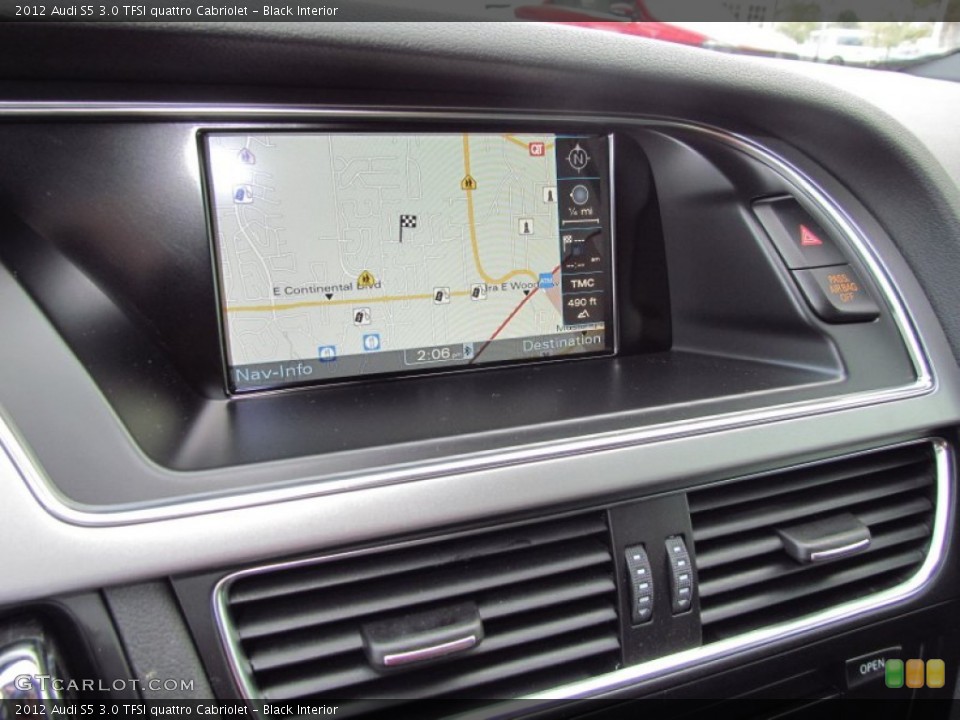 Black Interior Navigation for the 2012 Audi S5 3.0 TFSI quattro Cabriolet #57284286