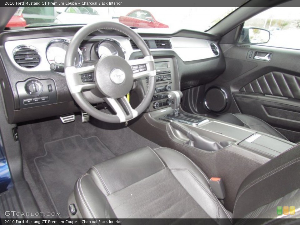 Charcoal Black Interior Prime Interior for the 2010 Ford Mustang GT Premium Coupe #57284472